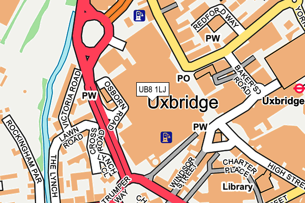 UB8 1LJ map - OS OpenMap – Local (Ordnance Survey)