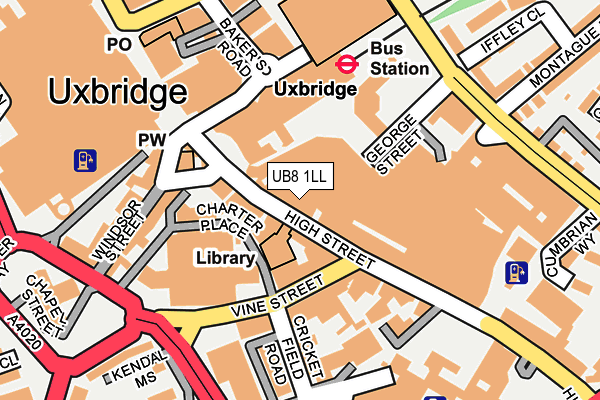 UB8 1LL map - OS OpenMap – Local (Ordnance Survey)