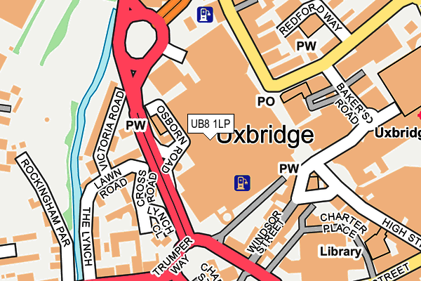 UB8 1LP map - OS OpenMap – Local (Ordnance Survey)