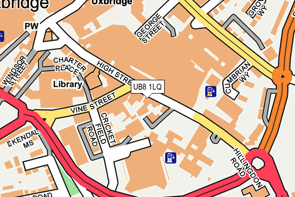 UB8 1LQ map - OS OpenMap – Local (Ordnance Survey)