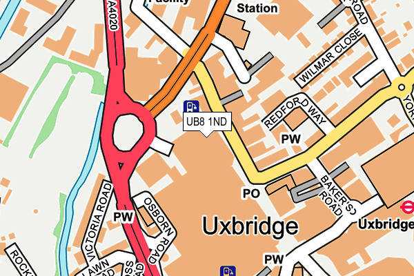 UB8 1ND map - OS OpenMap – Local (Ordnance Survey)