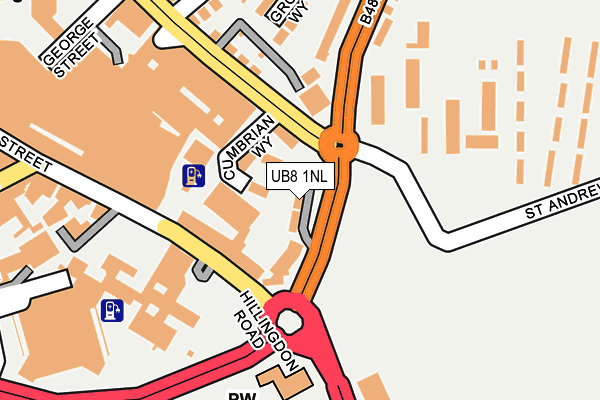UB8 1NL map - OS OpenMap – Local (Ordnance Survey)