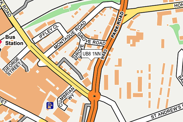 UB8 1NN map - OS OpenMap – Local (Ordnance Survey)