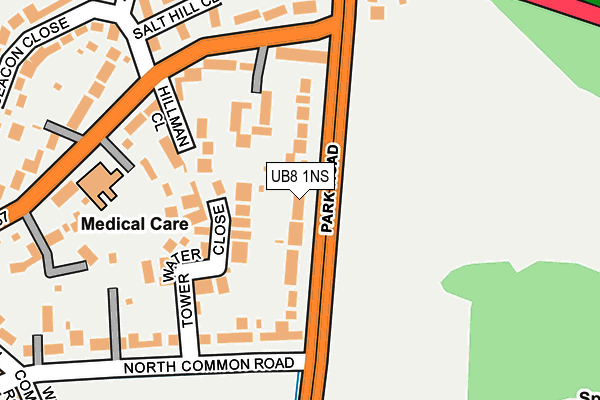 UB8 1NS map - OS OpenMap – Local (Ordnance Survey)