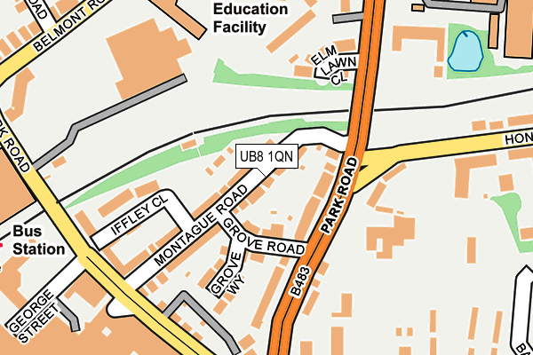 UB8 1QN map - OS OpenMap – Local (Ordnance Survey)