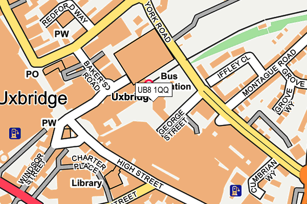 UB8 1QQ map - OS OpenMap – Local (Ordnance Survey)