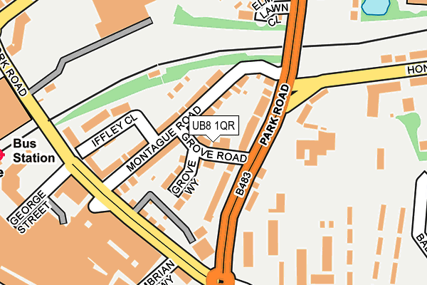 UB8 1QR map - OS OpenMap – Local (Ordnance Survey)