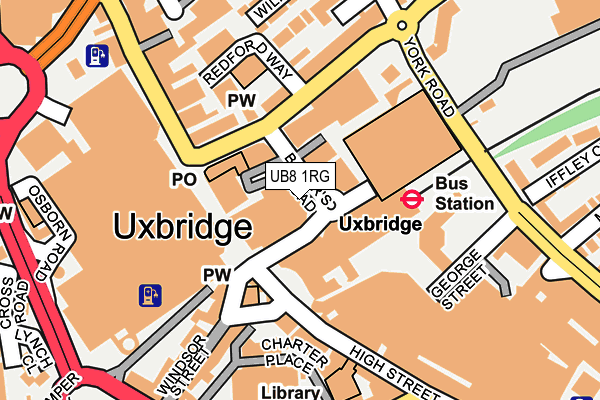 UB8 1RG map - OS OpenMap – Local (Ordnance Survey)