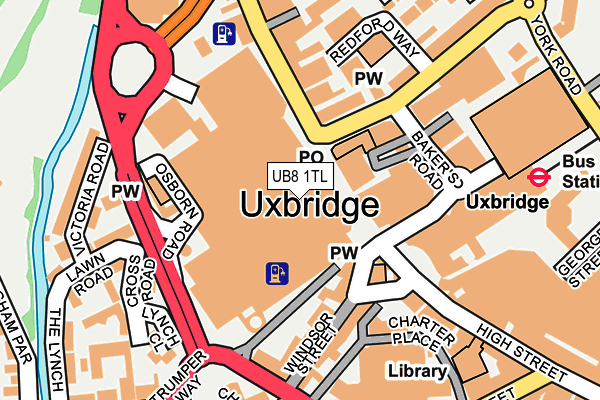 UB8 1TL map - OS OpenMap – Local (Ordnance Survey)