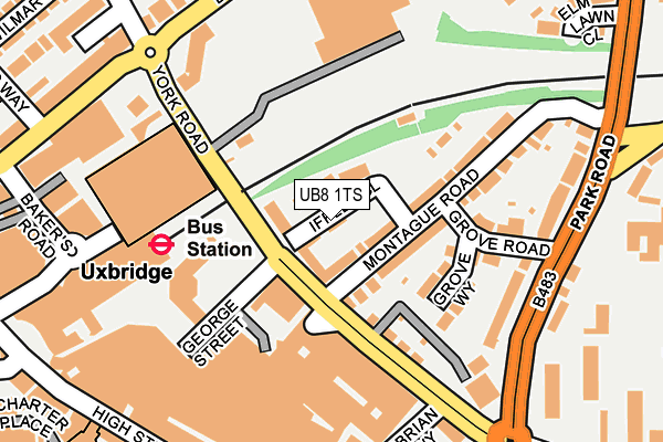 UB8 1TS map - OS OpenMap – Local (Ordnance Survey)