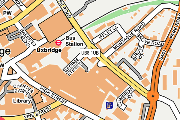 UB8 1UB map - OS OpenMap – Local (Ordnance Survey)