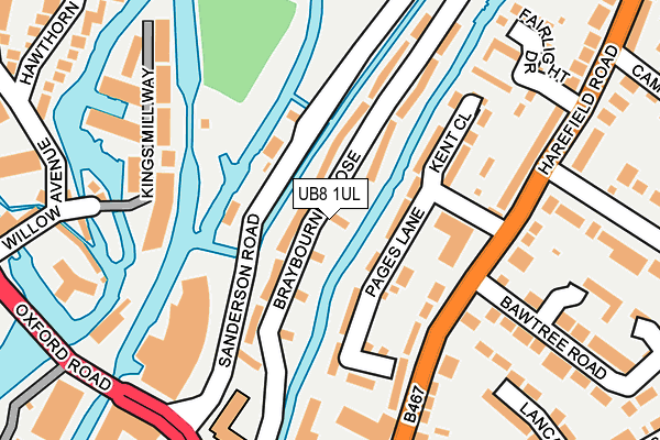 UB8 1UL map - OS OpenMap – Local (Ordnance Survey)