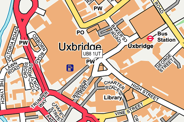 UB8 1UT map - OS OpenMap – Local (Ordnance Survey)