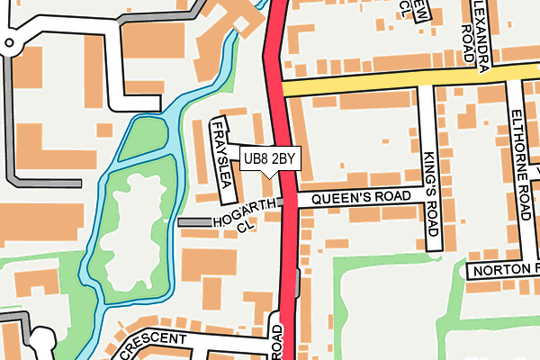 UB8 2BY map - OS OpenMap – Local (Ordnance Survey)