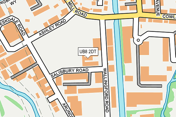 UB8 2DT map - OS OpenMap – Local (Ordnance Survey)