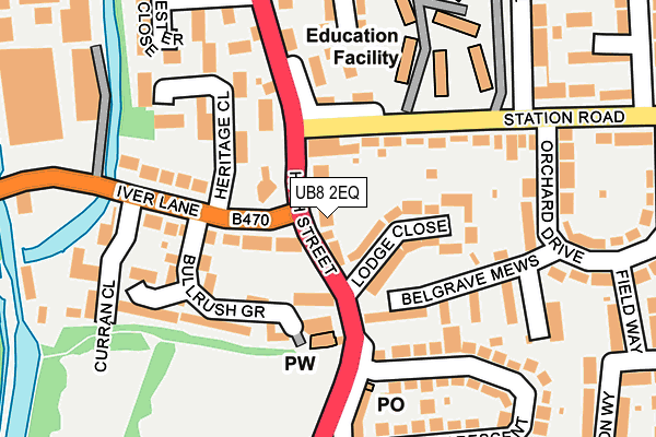 UB8 2EQ map - OS OpenMap – Local (Ordnance Survey)