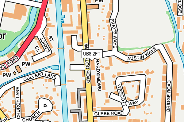 UB8 2FT map - OS OpenMap – Local (Ordnance Survey)