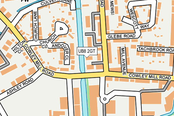UB8 2GT map - OS OpenMap – Local (Ordnance Survey)