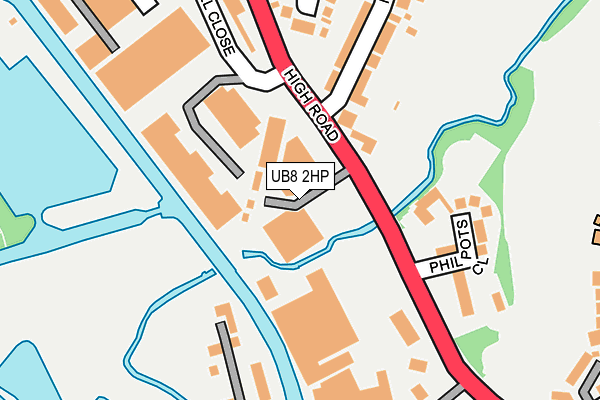 UB8 2HP map - OS OpenMap – Local (Ordnance Survey)