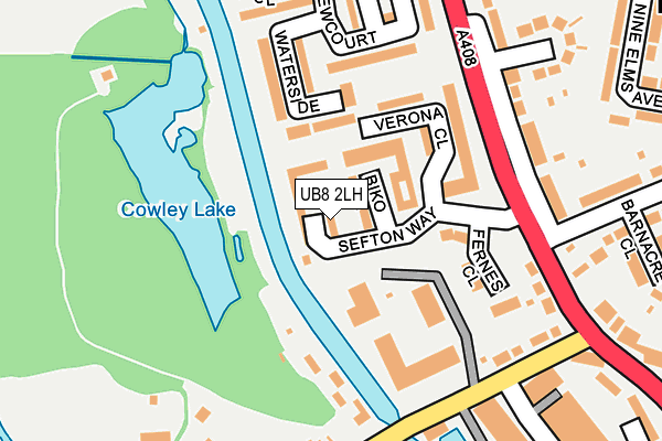 UB8 2LH map - OS OpenMap – Local (Ordnance Survey)