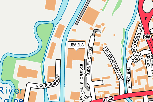 UB8 2LS map - OS OpenMap – Local (Ordnance Survey)