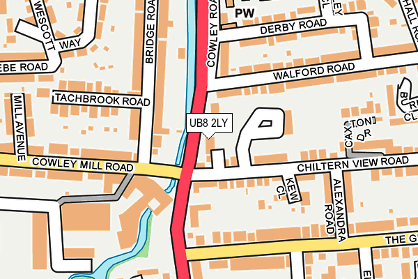 UB8 2LY map - OS OpenMap – Local (Ordnance Survey)