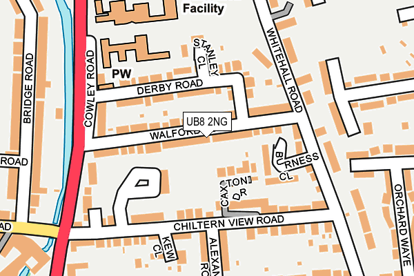UB8 2NG map - OS OpenMap – Local (Ordnance Survey)