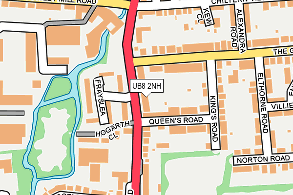 UB8 2NH map - OS OpenMap – Local (Ordnance Survey)