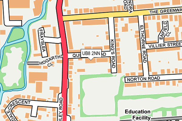 UB8 2NN map - OS OpenMap – Local (Ordnance Survey)