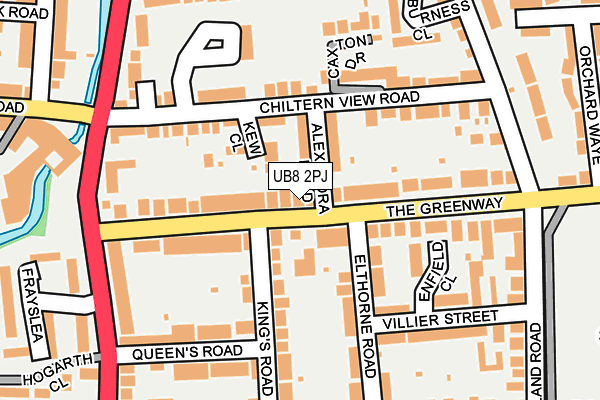UB8 2PJ map - OS OpenMap – Local (Ordnance Survey)