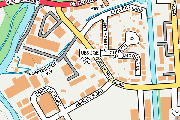 UB8 2QE map - OS OpenMap – Local (Ordnance Survey)
