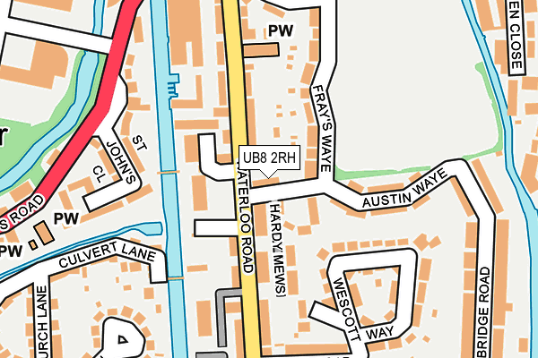 UB8 2RH map - OS OpenMap – Local (Ordnance Survey)