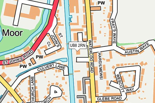 UB8 2RN map - OS OpenMap – Local (Ordnance Survey)