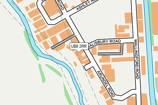 UB8 2RR map - OS OpenMap – Local (Ordnance Survey)