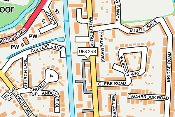 UB8 2RS map - OS OpenMap – Local (Ordnance Survey)