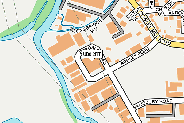 UB8 2RT map - OS OpenMap – Local (Ordnance Survey)