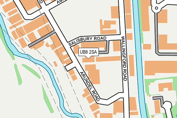 UB8 2SA map - OS OpenMap – Local (Ordnance Survey)