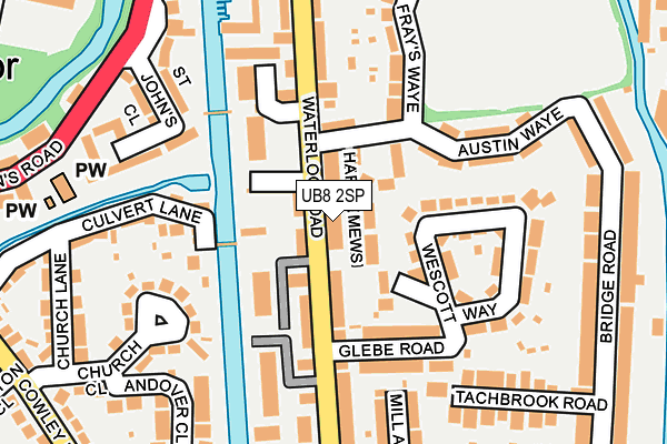 UB8 2SP map - OS OpenMap – Local (Ordnance Survey)