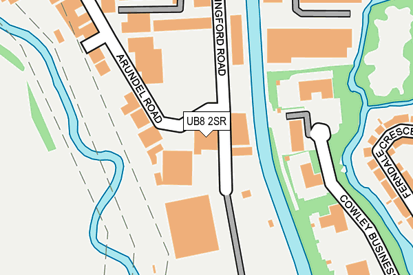 UB8 2SR map - OS OpenMap – Local (Ordnance Survey)