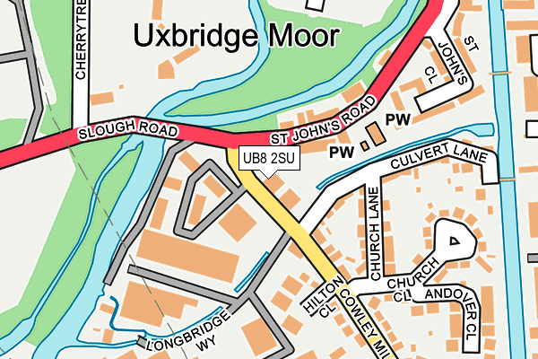 UB8 2SU map - OS OpenMap – Local (Ordnance Survey)