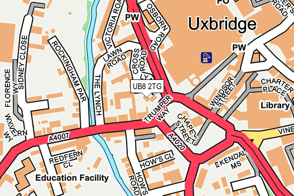 UB8 2TG map - OS OpenMap – Local (Ordnance Survey)