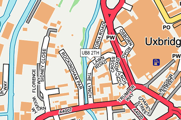 UB8 2TH map - OS OpenMap – Local (Ordnance Survey)