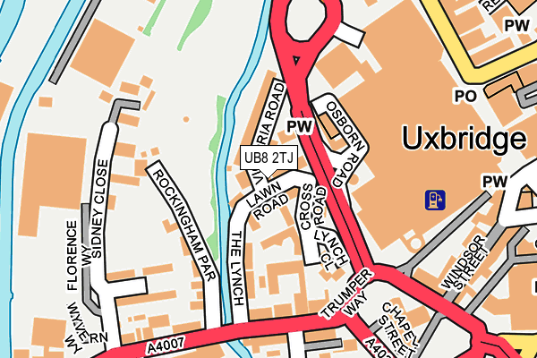UB8 2TJ map - OS OpenMap – Local (Ordnance Survey)
