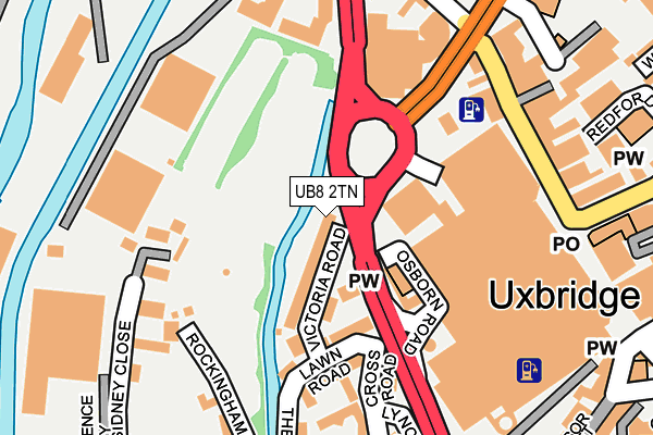 UB8 2TN map - OS OpenMap – Local (Ordnance Survey)