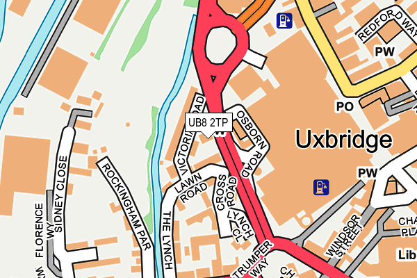 UB8 2TP map - OS OpenMap – Local (Ordnance Survey)