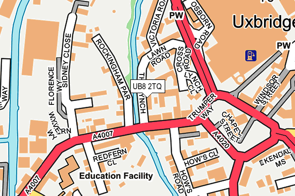 UB8 2TQ map - OS OpenMap – Local (Ordnance Survey)