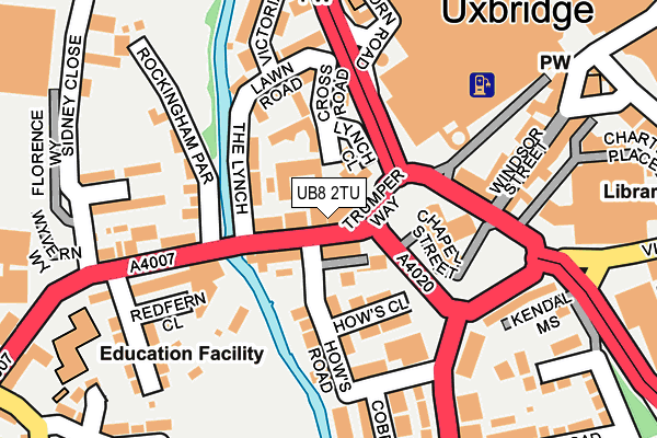 UB8 2TU map - OS OpenMap – Local (Ordnance Survey)