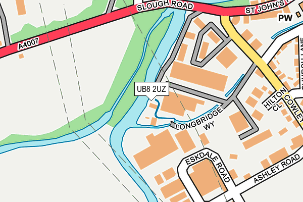 UB8 2UZ map - OS OpenMap – Local (Ordnance Survey)