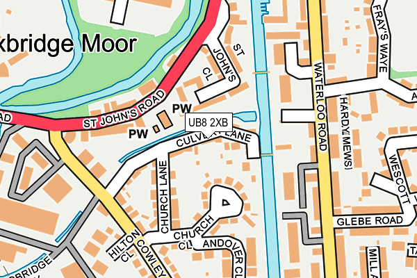 UB8 2XB map - OS OpenMap – Local (Ordnance Survey)