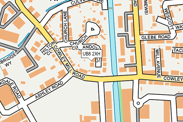 UB8 2XH map - OS OpenMap – Local (Ordnance Survey)
